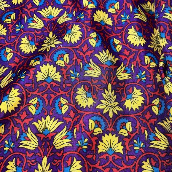 Carla Christoph Kaftan Dress One Size -Chest = 21” Purple Floral Cover Up Resort - Picture 7 of 7